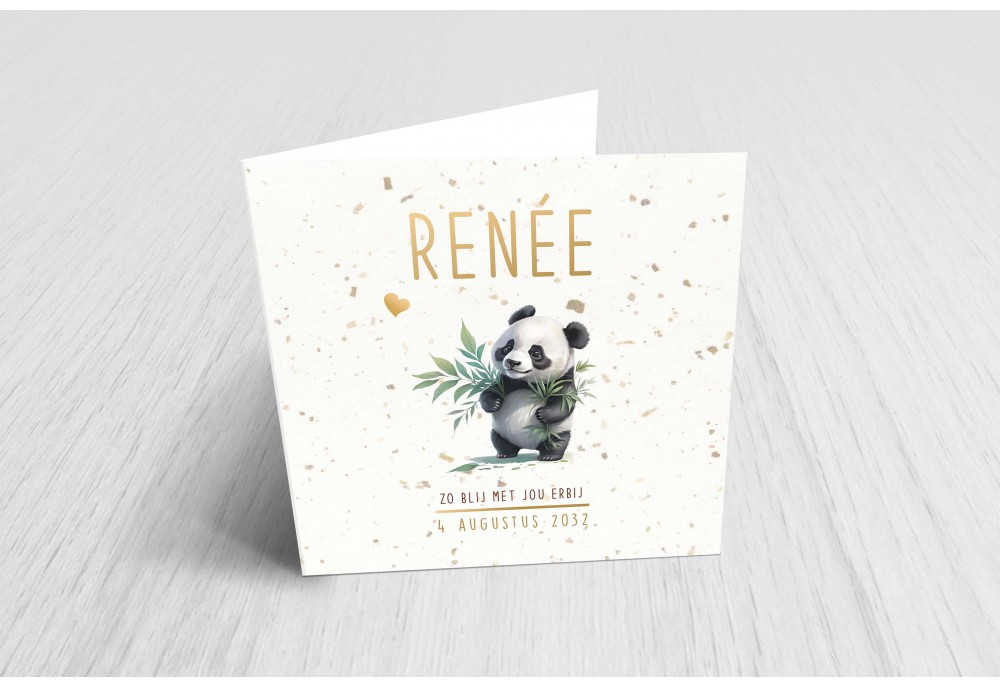 Kleine panda met blaadjes vast Kleine panda met blaadjes vast